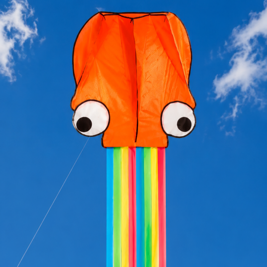 Wikz Blæksprutte Regnbue drage i orange på himlen