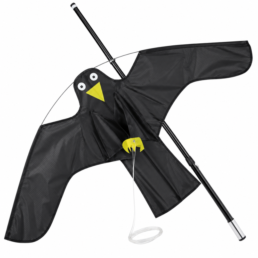 Wikz Meeuwenverjager + 4 m telescopische stok - Zwart