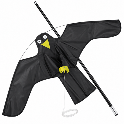 Wikz Meeuwenverjager + 4 m telescopische stok - Zwart