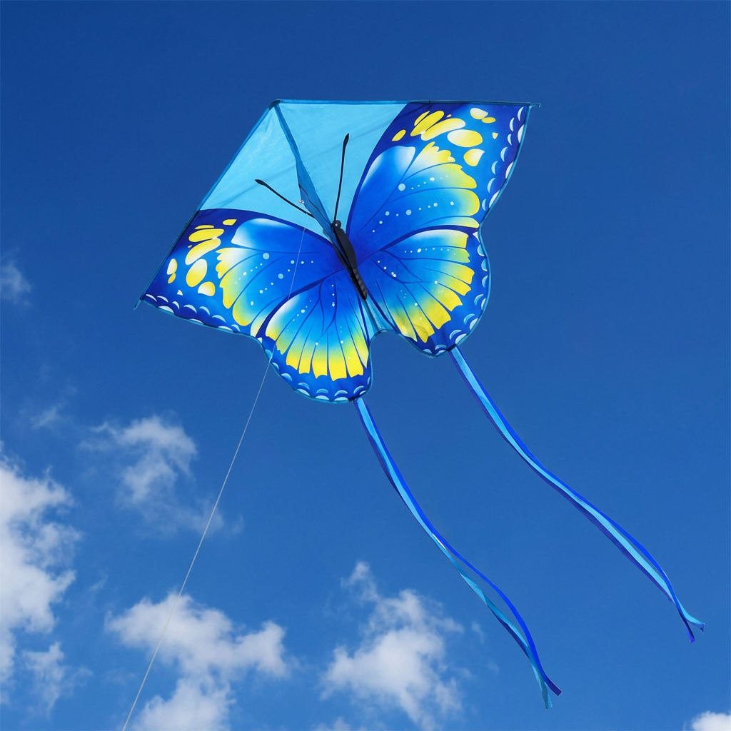 Wikz Sommerfugl Drage på himlen i blå